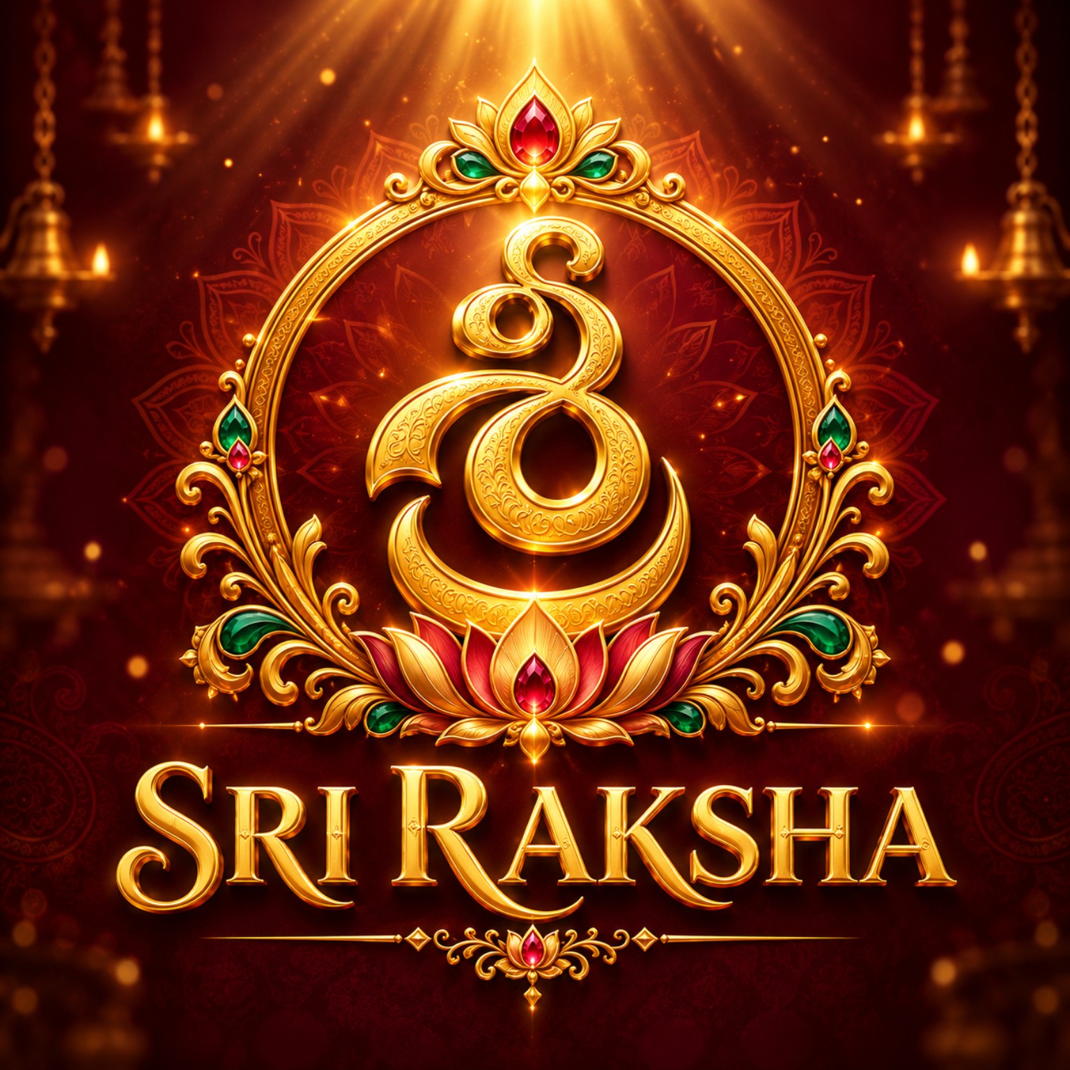 Owner-supplied golden Sri emblem